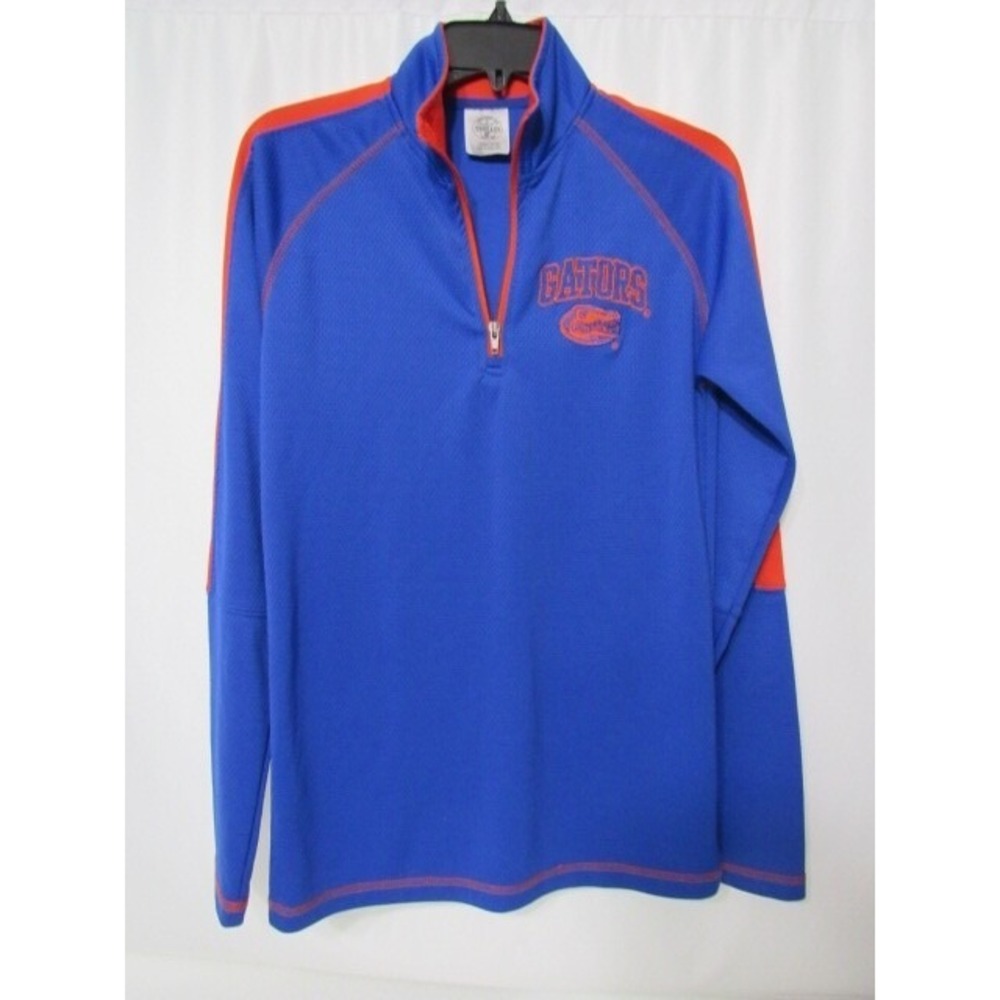 Florida Gators Blue 1/4 Zip Rivalry Threads 91 Blue Orange Polyester Shirt Sz S‎